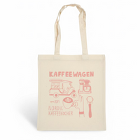 Kaffeewagen-Jutebeutel (rosa)